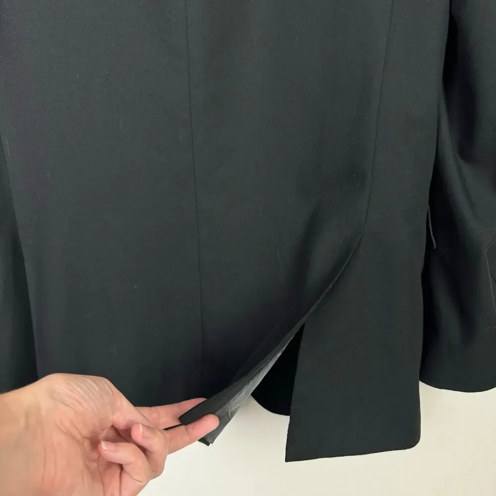 Kenneth Cole Reaction | 40L Black 2 Button Notch Collar Sports Coat Suit Blazer